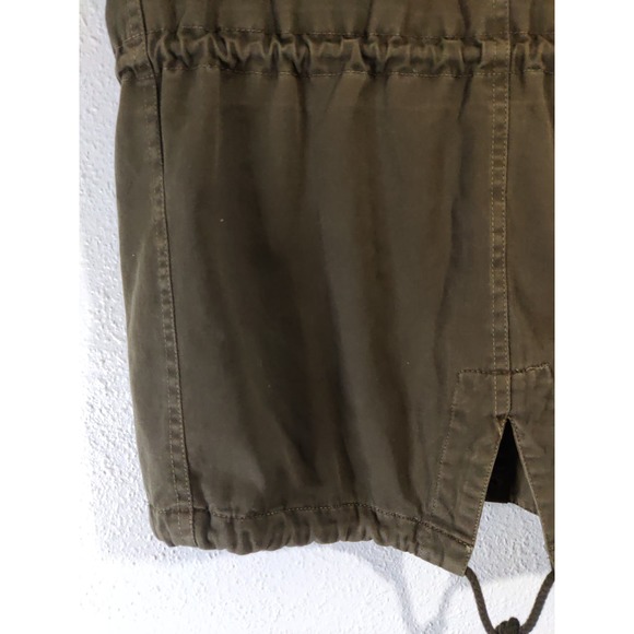 3/$20 Velvet By Graham Spencer Womens Green Fur Hoodie Full Zip Utility Vest S - Picture 9 of 12